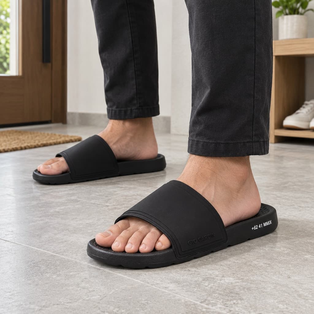 Thumbnail gambar ke-2 produk Gio Cardin Luric - Sandal Slide Pria Empuk Anti Slip