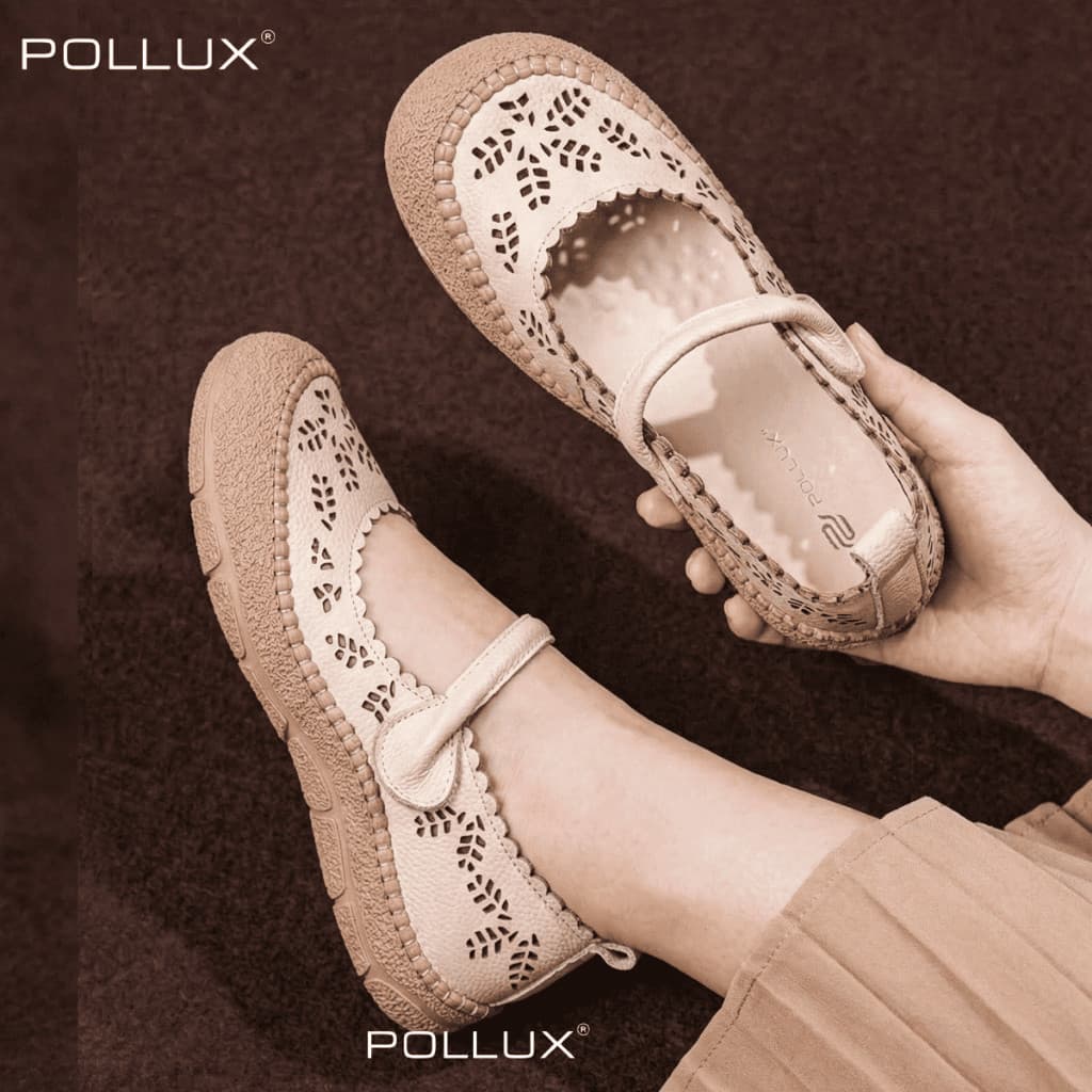 Thumbnail gambar ke-6 produk Pollux Monday WBB 625871 - Sepatu Flat shoes Wanita Stylish Kekinian Bahan Kulit Asli