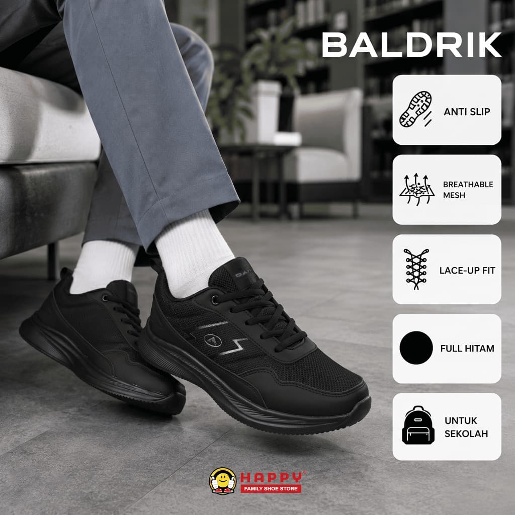 Gambar ke-1 produk Dans Baldrik - Sepatu sekolah Anak SMP SMA Kekinian Size 38-43 Nyaman Anti Slip