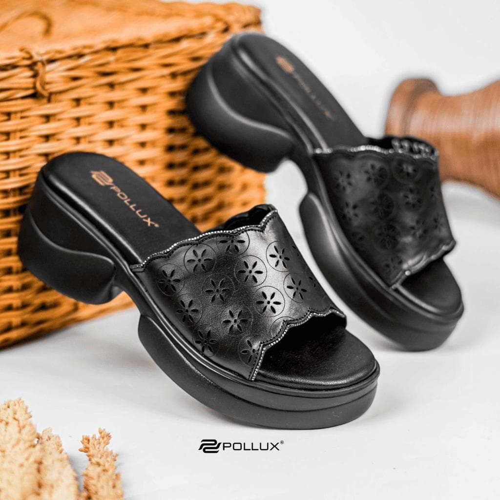 Thumbnail gambar ke-7 produk Pollux Bold WPOCU 37 - Sandal Wedges Wanita Bahan Kulit Asli Tinggi 5cm