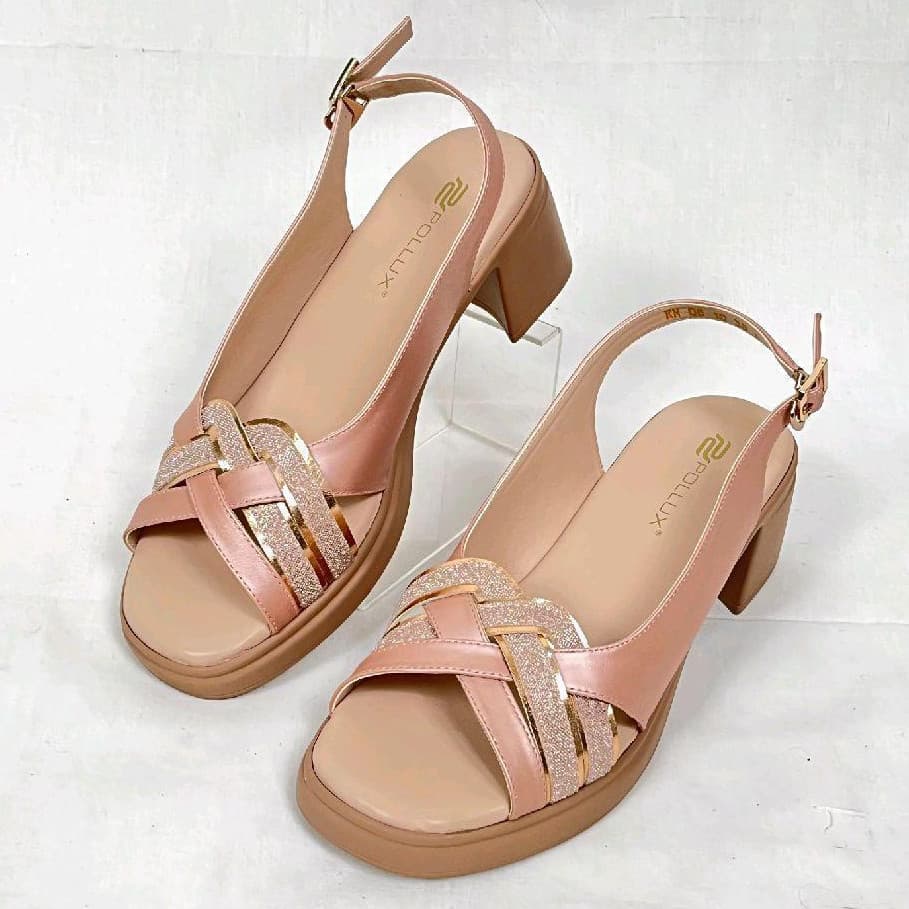 Gambar produk Pollux Classic WPOKN 08 - Sandal Heels Wanita Glitter Elegan Sandal Pesta Heels 5cm