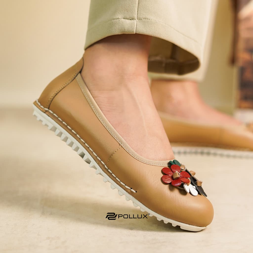 Gambar ke-1 produk Pollux Monday WPOFT 04 - Sepatu Flat Shoes Wanita Bahan Kulit Asli