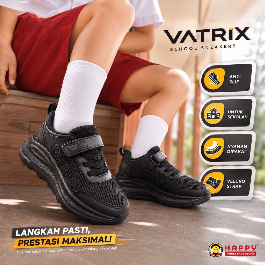Gambar ke-9 produk Dans Vatrix -  Sepatu Sekolah Anak Laki Laki Kekinian Dans Bonanzo