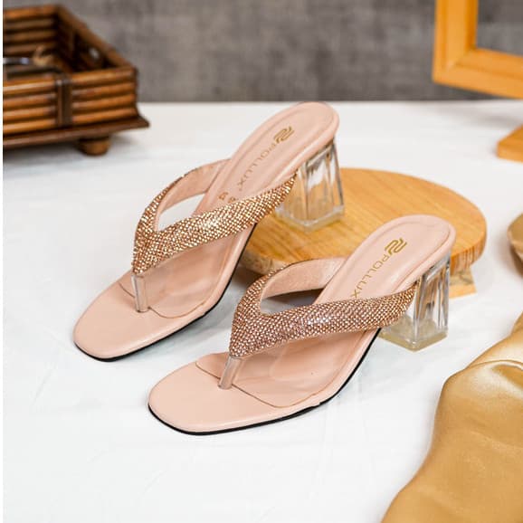 Gambar ke-5 produk Pollux Simplicity WPOEO 53 - Sandal Heels Pesta Wanita Elegan Tinggi Hak 5cm