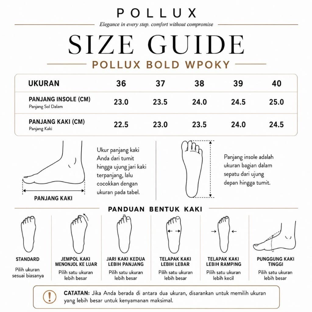 Thumbnail gambar ke-3 produk Pollux Bold WPOKY 48 Sandal Wedges Wanita Bahan Kulit Asli