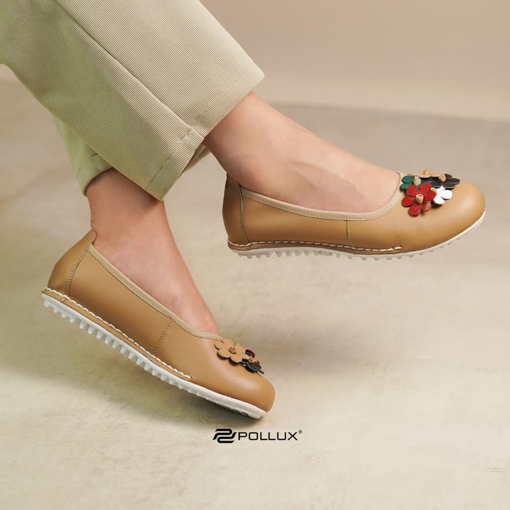 Thumbnail gambar ke-7 produk Pollux Monday WPOFT 04 - Sepatu Flat Shoes Wanita Bahan Kulit Asli