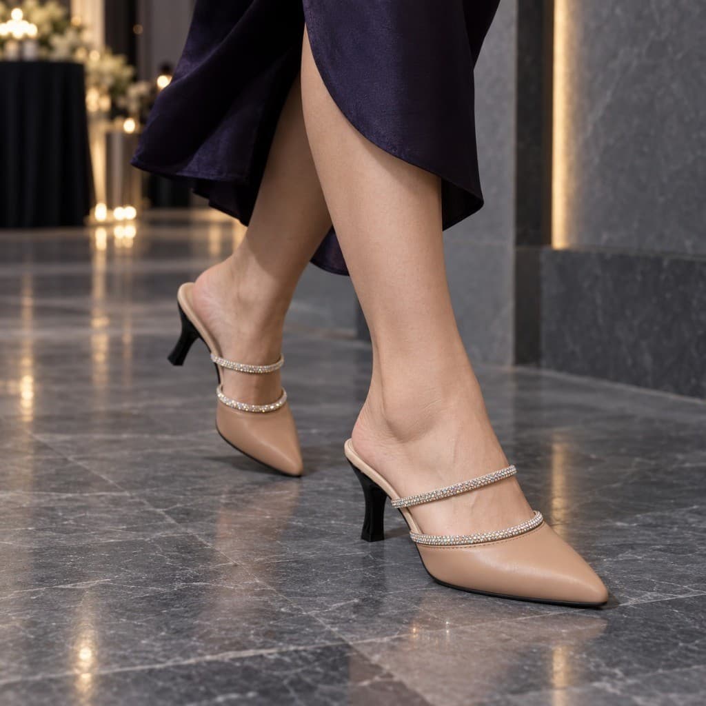 Gambar ke-10 produk Pollux Aurora Lite WPOAV 19 -  Heels mules Wanita Bahan Kulit Asli | WPOHW 01