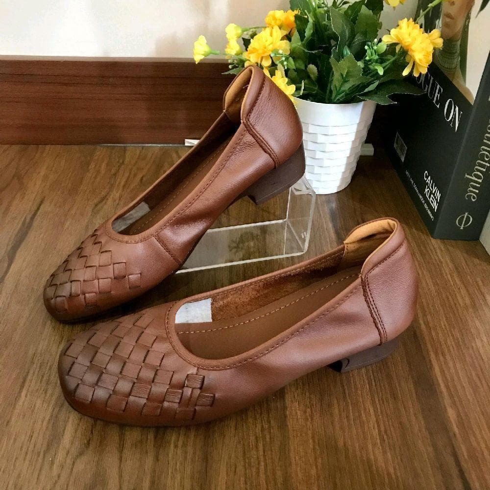 Thumbnail gambar ke-3 produk Pollux Monday WDQ A991 - Sepatu Kerja Wanita Bahan Kulit Asli Tinggi 2cm
