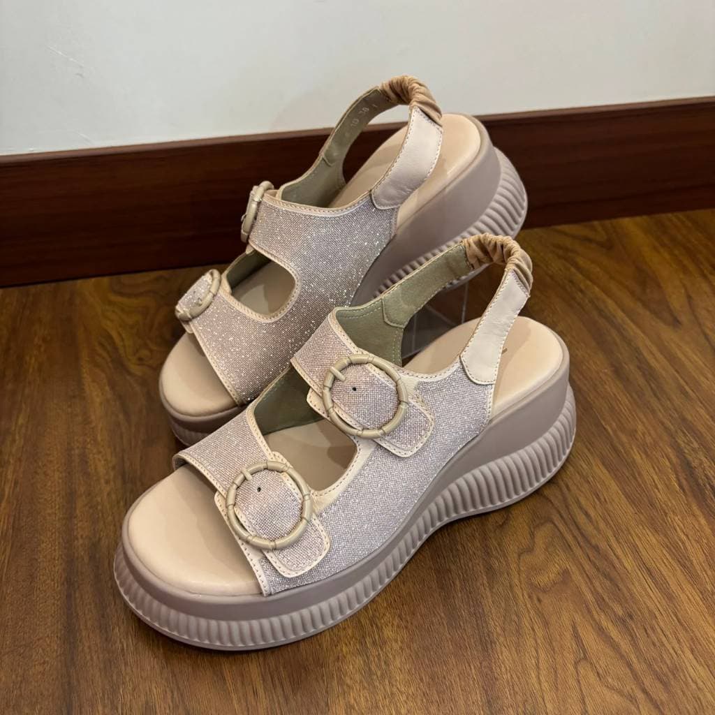 Thumbnail gambar ke-9 produk Pollux Bold WPOKY 48 Sandal Wedges Wanita Bahan Kulit Asli