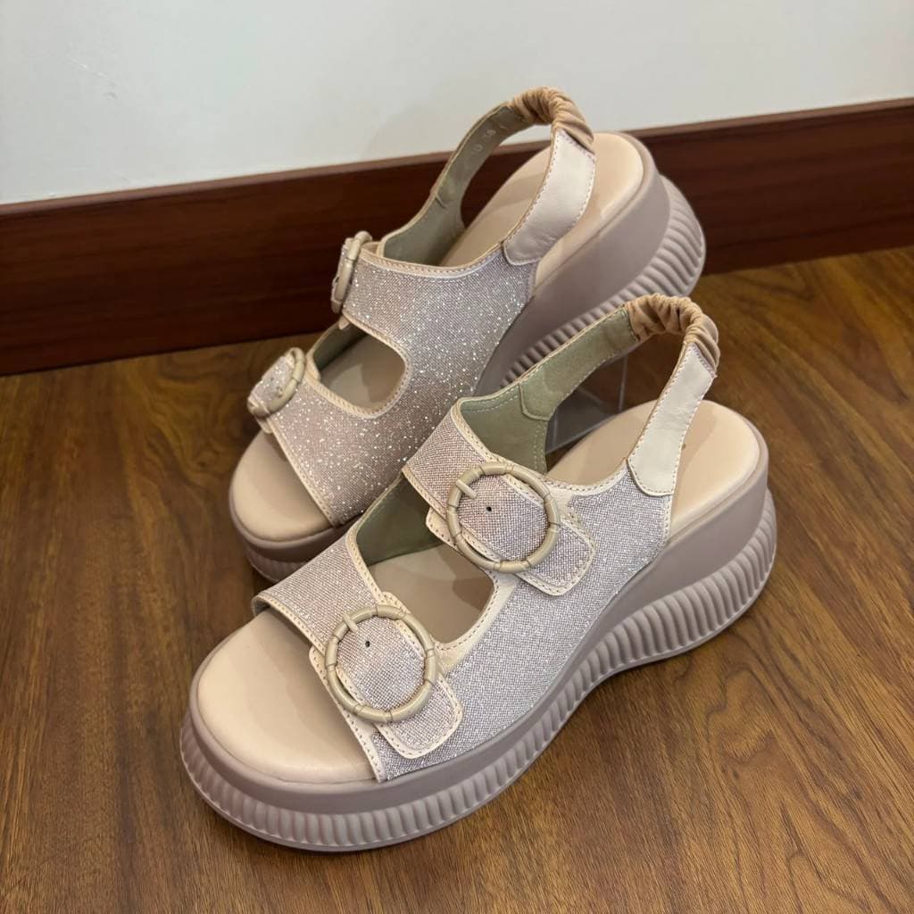 Thumbnail gambar ke-7 produk Pollux Bold WPOKY 48 Sandal Wedges Wanita Bahan Kulit Asli