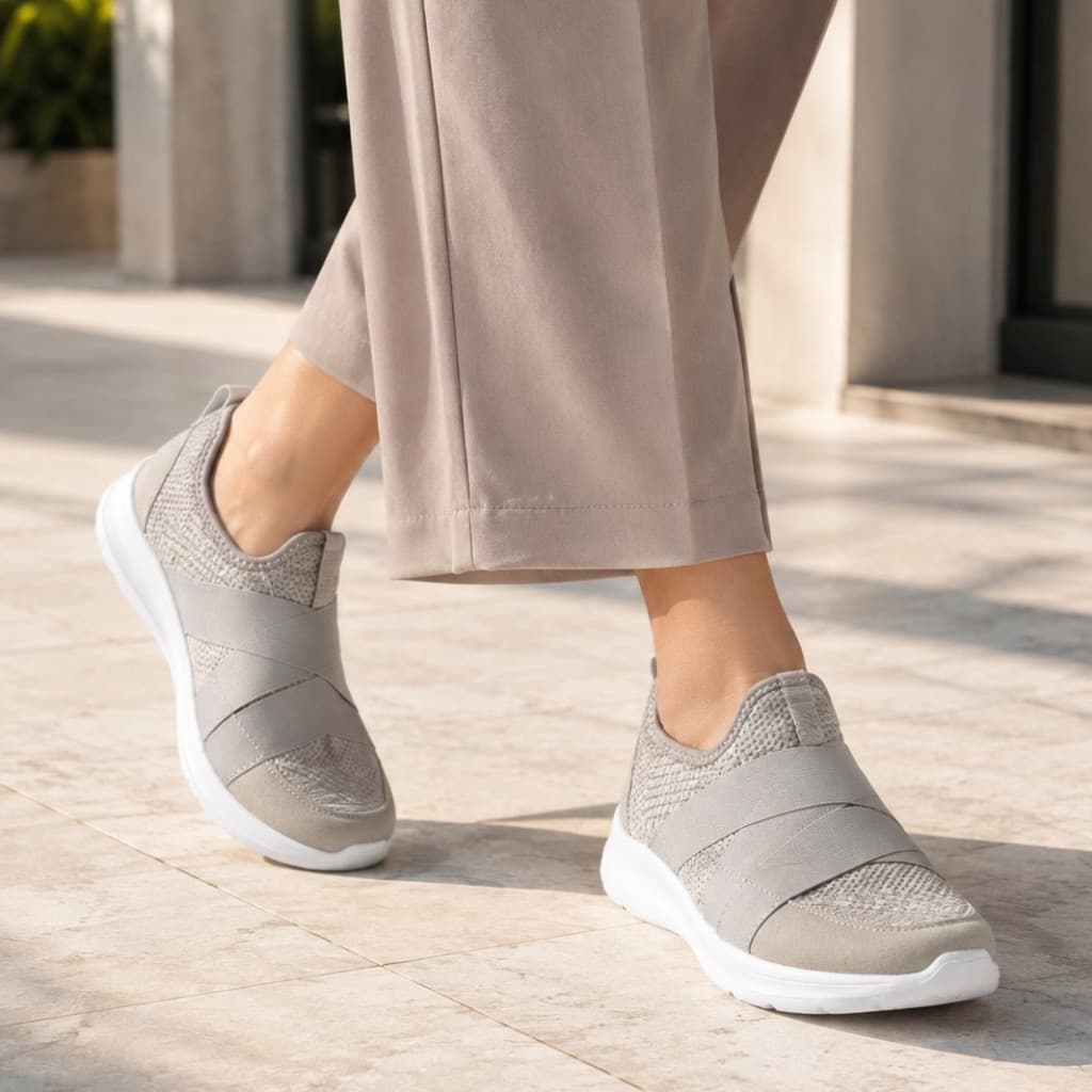 Gambar ke-6 produk Xolus FUFA 1 - Sepatu Wanita Slip On Nyaman Stylish Anti Slip