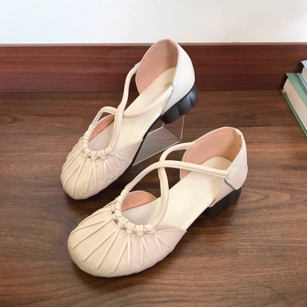 Gambar ke-7 produk Pollux Classic WBB 5676 - Sepatu Sandal Wanita Stylish Bahan Kulit Asli Tinggi 2cm