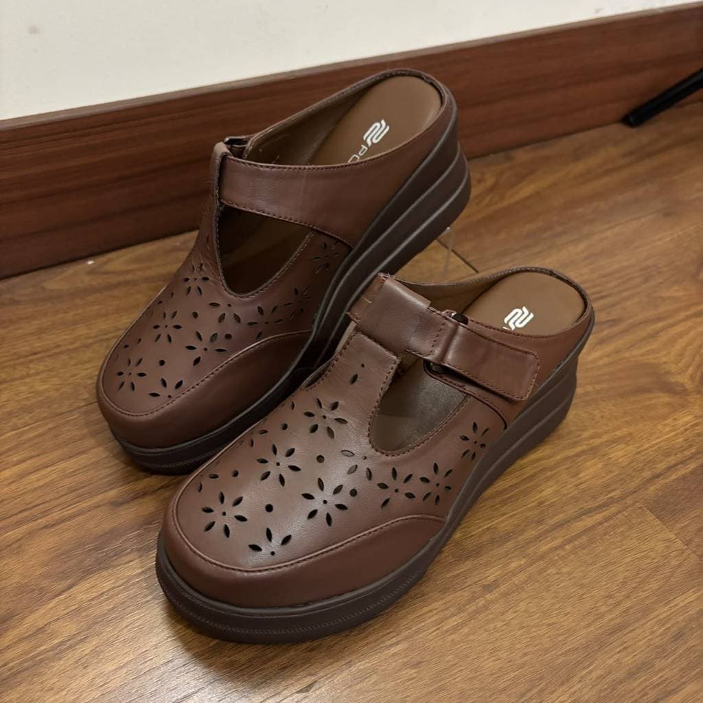 Thumbnail gambar ke-3 produk Pollux Bold WPOHS 02  Sandal Wedges Wanita Kekinian  | Sandal Kulit | Sandal Wedges Kekinian