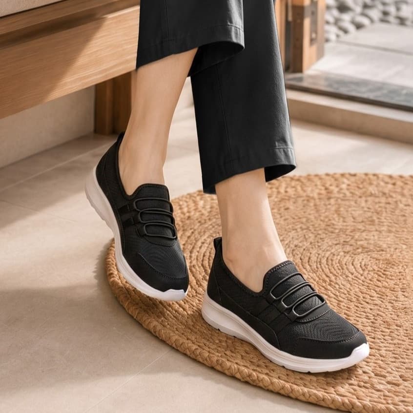 Gambar ke-5 produk Xolus FUFA 2 - Sepatu Sneakers Wanita Slip On Nyaman Stylish Anti Slip