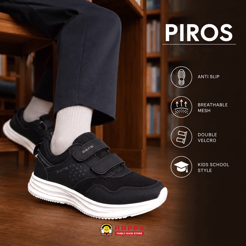 Thumbnail gambar ke-2 produk Dans Piros- Sepatu sekolah Anak SMP SMA Kekinian Size 32-37 Nyaman Anti Slip