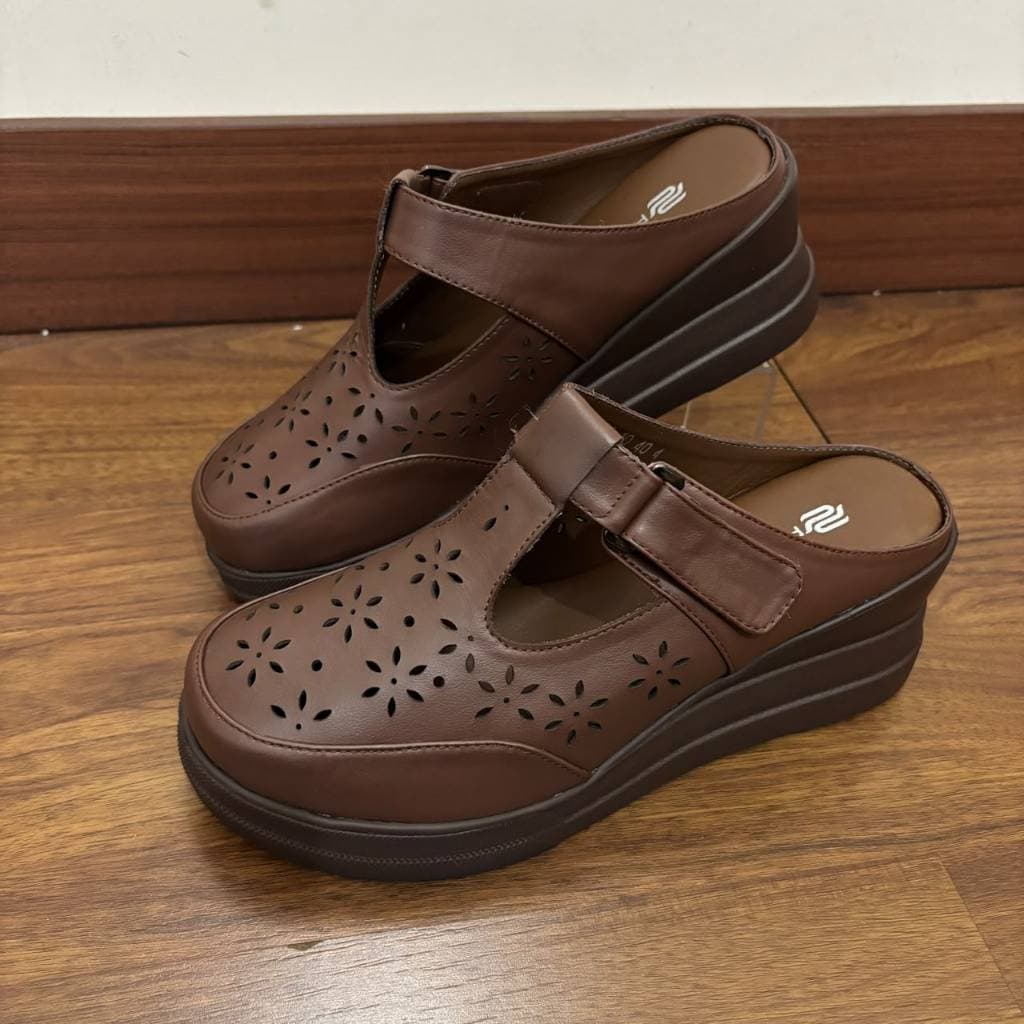 Gambar produk Pollux Bold WPOHS 02  Sandal Wedges Wanita Kekinian  | Sandal Kulit | Sandal Wedges Kekinian