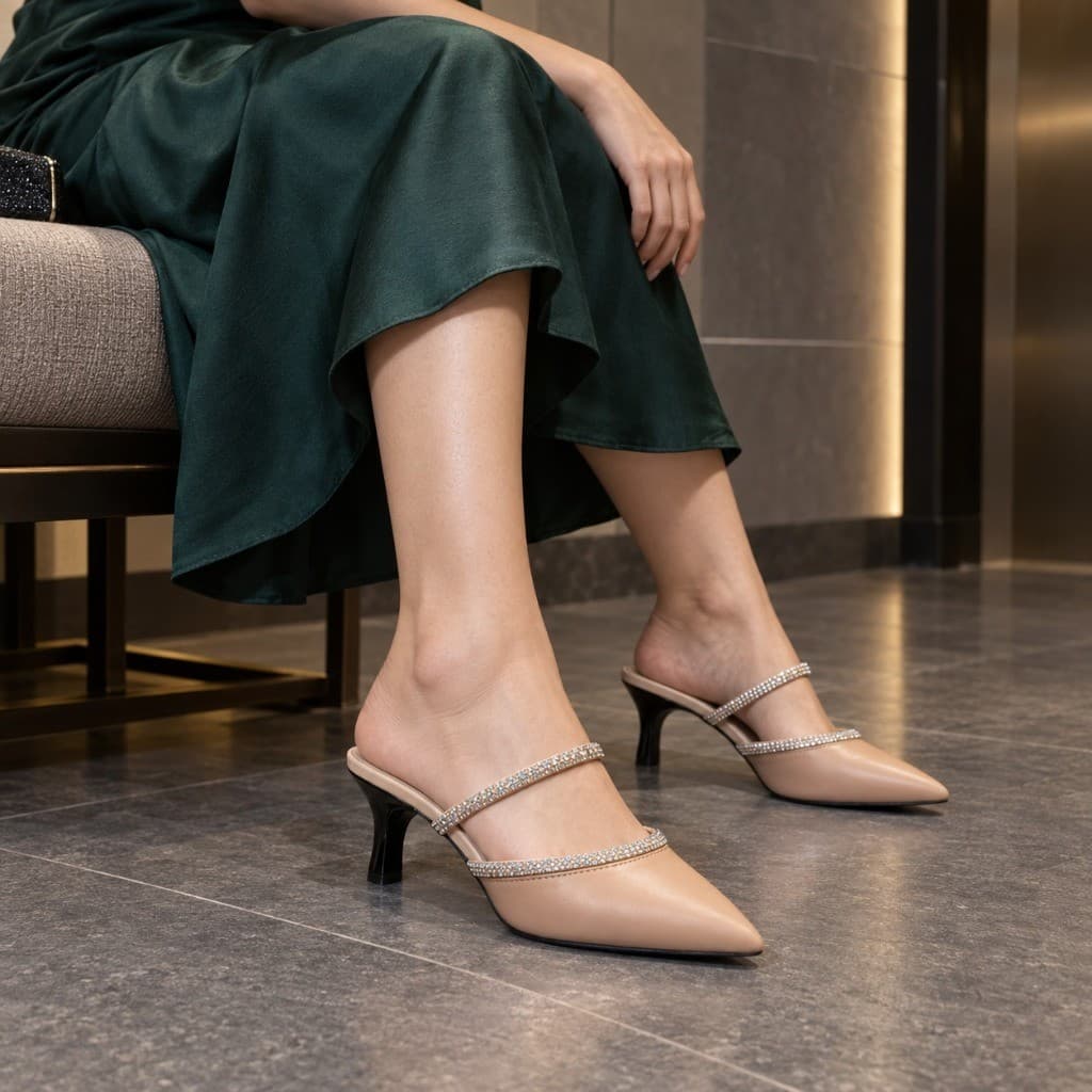 Thumbnail gambar ke-11 produk Pollux Aurora Lite WPOAV 19 -  Heels mules Wanita Bahan Kulit Asli | WPOHW 01