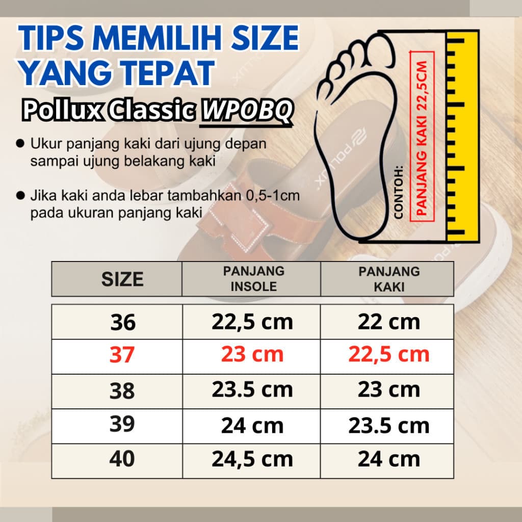 Thumbnail gambar ke-4 produk Pollux Monday WBB 73228 - Sepatu Wanita Mary Jane Kulit Asli Hak 3cm Elegan Nyaman