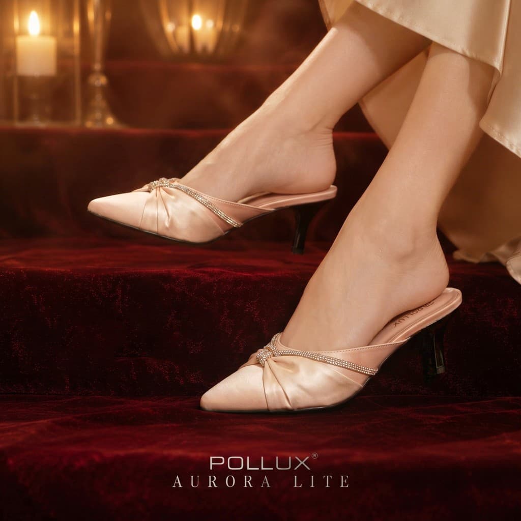 Thumbnail gambar ke-10 produk Pollux Aurora Lite WPOAV 21 - Sandal Heels Wanita Elegan Bahan Kulit Asli Tinggi 5cm