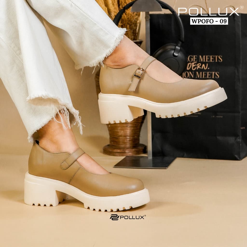 Gambar ke-9 produk Pollux Monday WPOCN 01 - Sepatu Mary Jane Wanita Chunky Casual Tinggi Hak 5cm