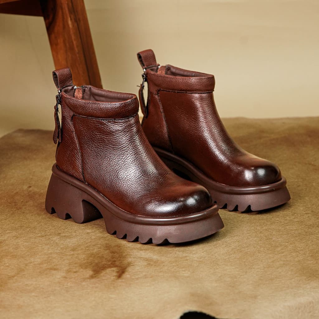 Thumbnail gambar ke-9 produk Pollux Boots WBB 2818 Sepatu Boots Wanita Kekinian Bahan Kulit Asli Premium
