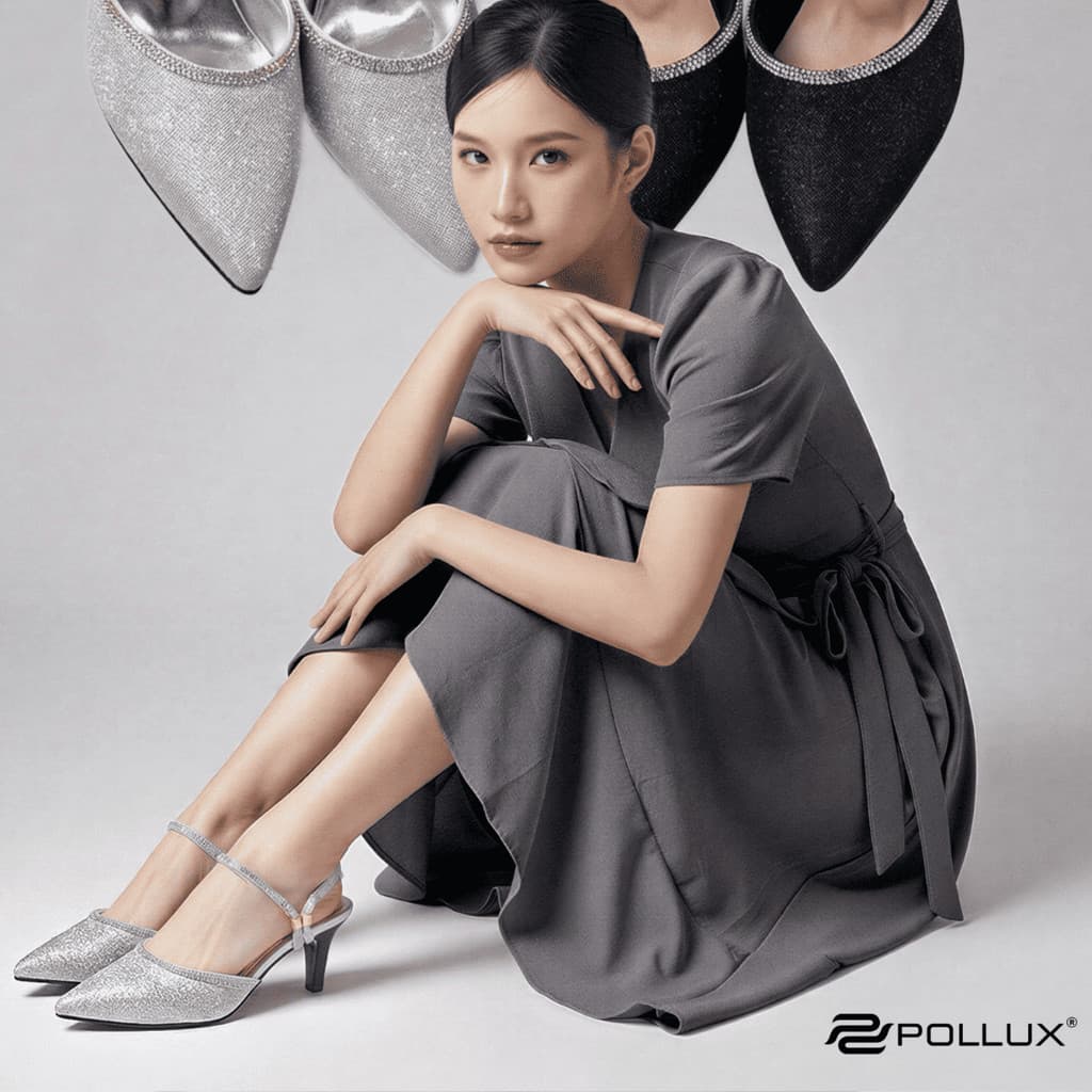 Gambar ke-6 produk Pollux Aurora Lite WPOHW 21 - High Heels Pesta Wanita Elegan Model Mules