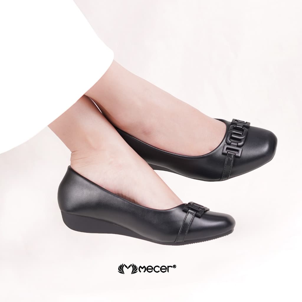 Thumbnail gambar ke-4 produk Mecer Monday WYH 3988AD1 Khaki dan Hitam Size 36-41, Flat Shoes Wanita Kekinian Formal, Kerja, Kuliah dan Rapat