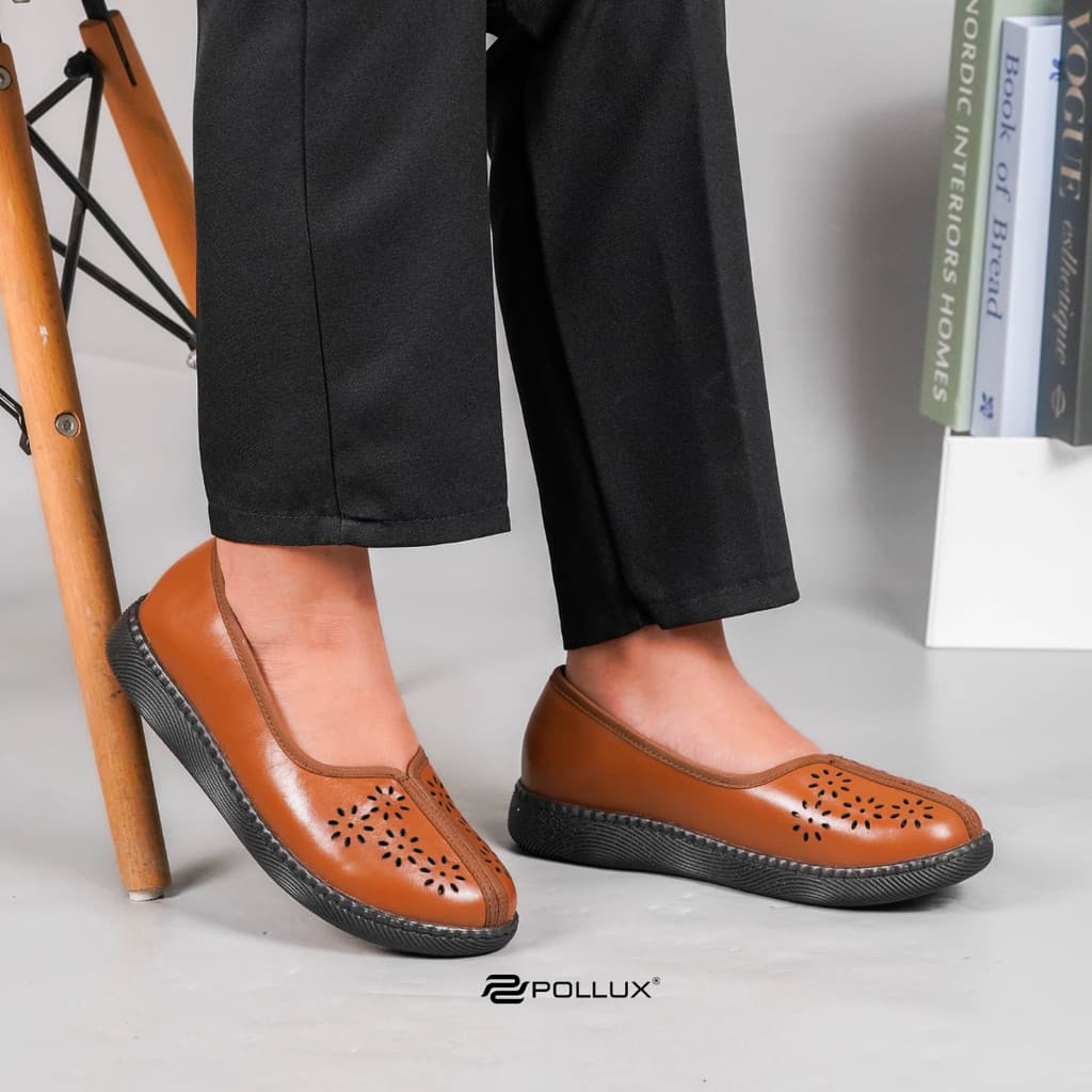 Thumbnail gambar ke-8 produk Pollux Monday WPOFW 25 - Flatshoes Wanita Kekinian Bahan Kulit Asli