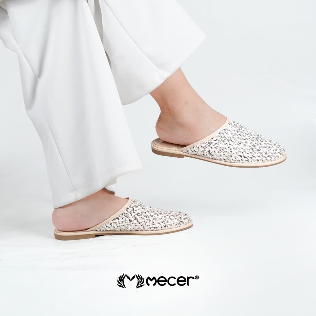 Thumbnail gambar ke-6 produk Mecer Daily WAB 999-C11 Beige dan Hitam Size 36-41, Sandal Teplek Wanita Slip On Kekinian Cocok untuk Sehari-hari