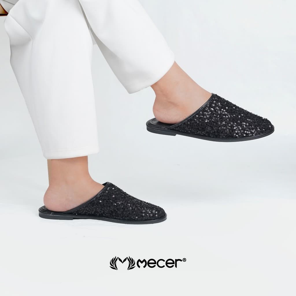 Thumbnail gambar ke-5 produk Mecer Daily WAB 999-C11 Beige dan Hitam Size 36-41, Sandal Teplek Wanita Slip On Kekinian Cocok untuk Sehari-hari