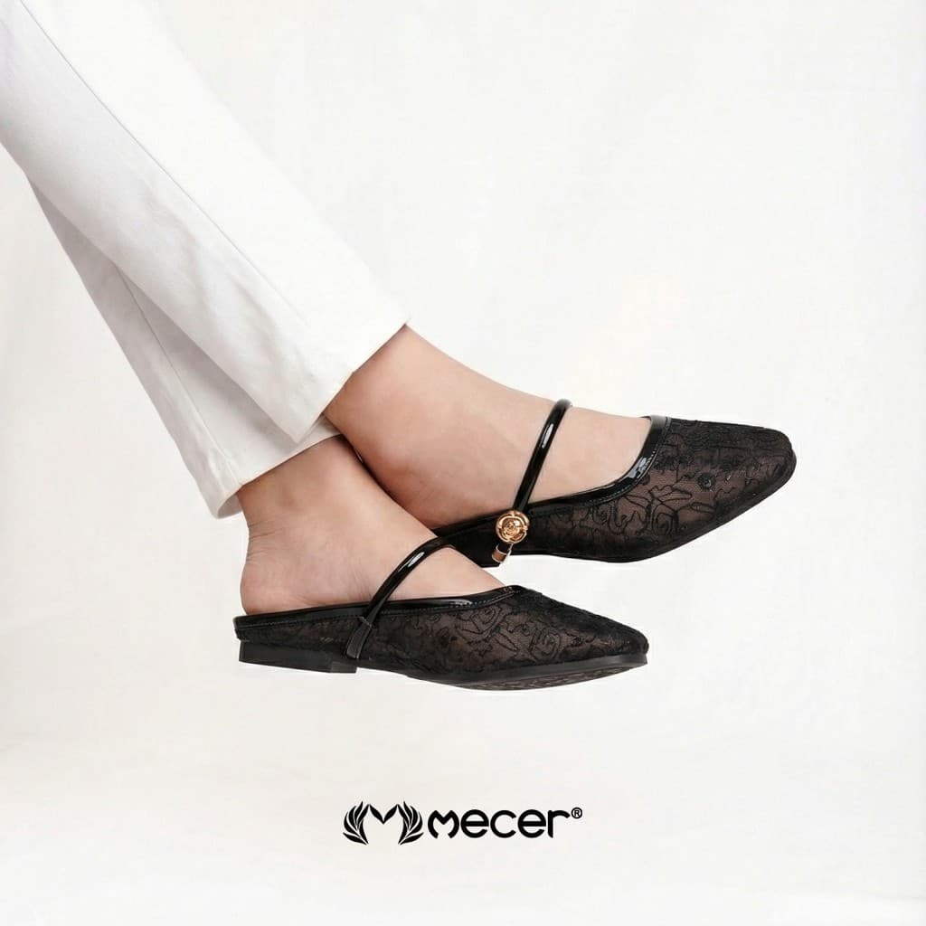 Gambar ke-8 produk Mecer Daily WYH 65A265 Khaki dan Hitam Size 36-41, Slip On Wanita Casual Sandal Wanita Kekinian