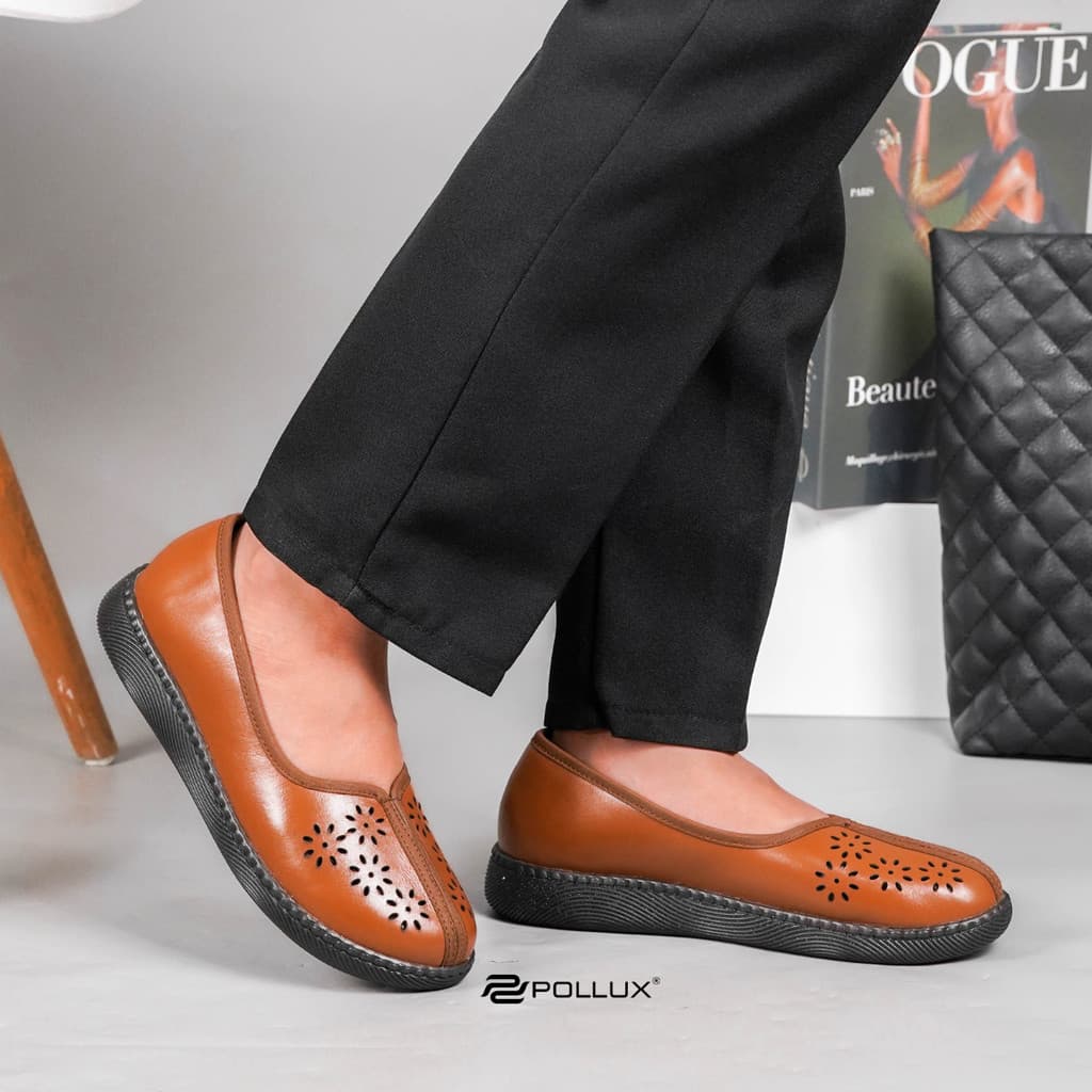 Gambar ke-8 produk Pollux Monday WPOFW 25 - Flatshoes Wanita Kekinian Bahan Kulit Asli