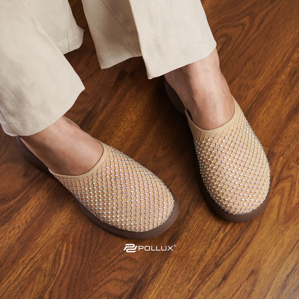 Gambar ke-1 produk Pollux E - Wear WPOMO 26 - Sandal Wanita Bahan Kulit | Wedges Wanita | Sepatu Sandal Wanita