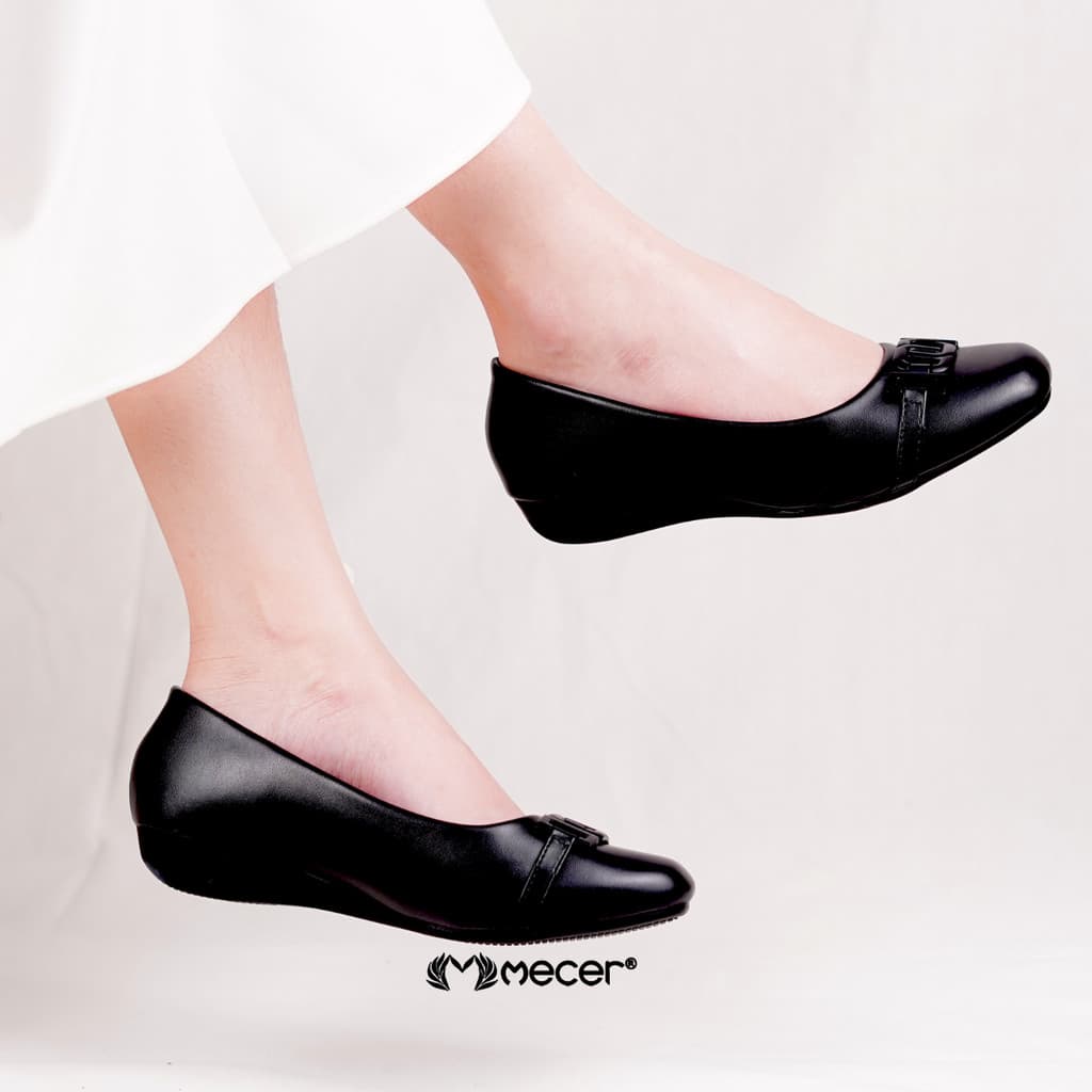 Thumbnail gambar ke-5 produk Mecer Monday WYH 3988AD1 Khaki dan Hitam Size 36-41, Flat Shoes Wanita Kekinian Formal, Kerja, Kuliah dan Rapat