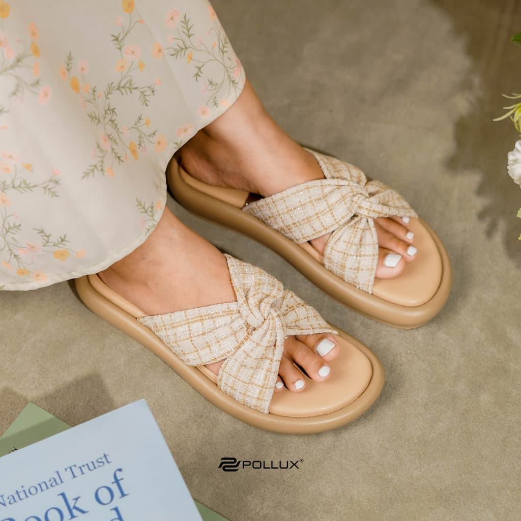 Thumbnail gambar ke-5 produk Pollux E - Wear WPOGS 28 - Sandal Wanita Bahan Kulit Asli Ringan Empuk Anti Slip