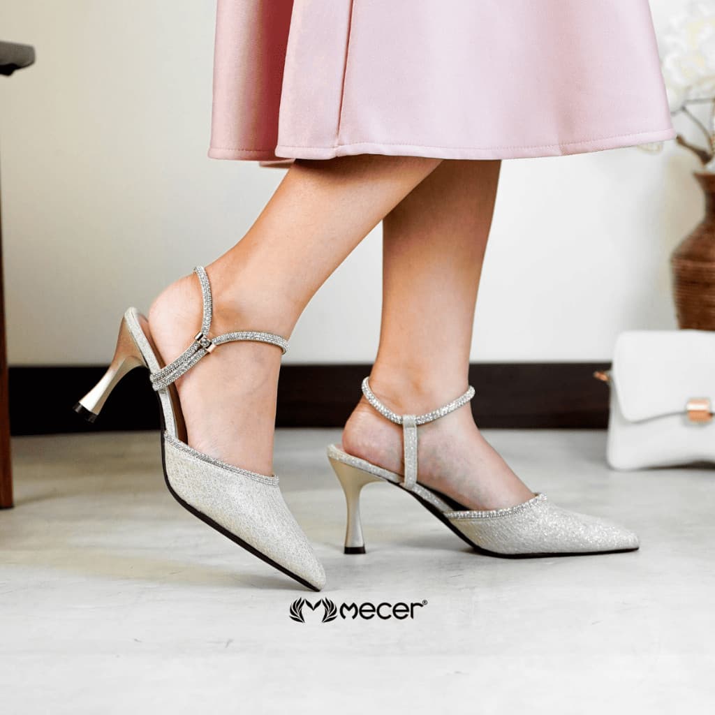 Thumbnail gambar ke-11 produk Mecer Glow WYH37197 Hitam, Emas dan Silver Size 36-40, High Heels Wanita Heels Party, Wisuda dan Fashion