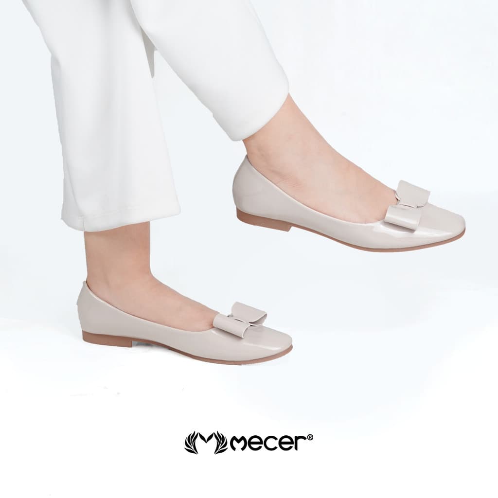 Gambar ke-9 produk Mecer Core WYH 65206 Beige dan Hitam Size 36-41, Flat Shoes Wanita Casual, Kantor, Kuliah
