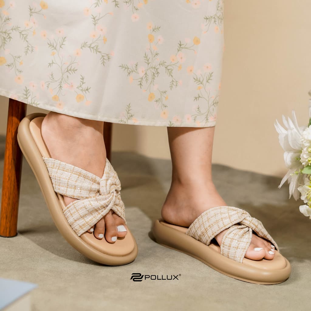 Thumbnail gambar ke-2 produk Pollux E - Wear WPOGS 28 - Sandal Wanita Bahan Kulit Asli Ringan Empuk Anti Slip