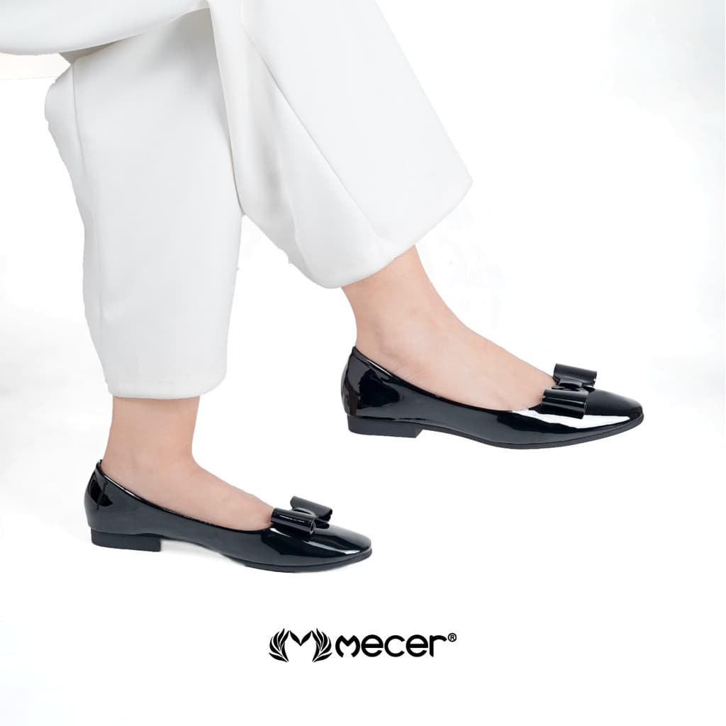 Gambar ke-9 produk Mecer Core WYH 65206 Beige dan Hitam Size 36-41, Flat Shoes Wanita Casual, Kantor, Kuliah