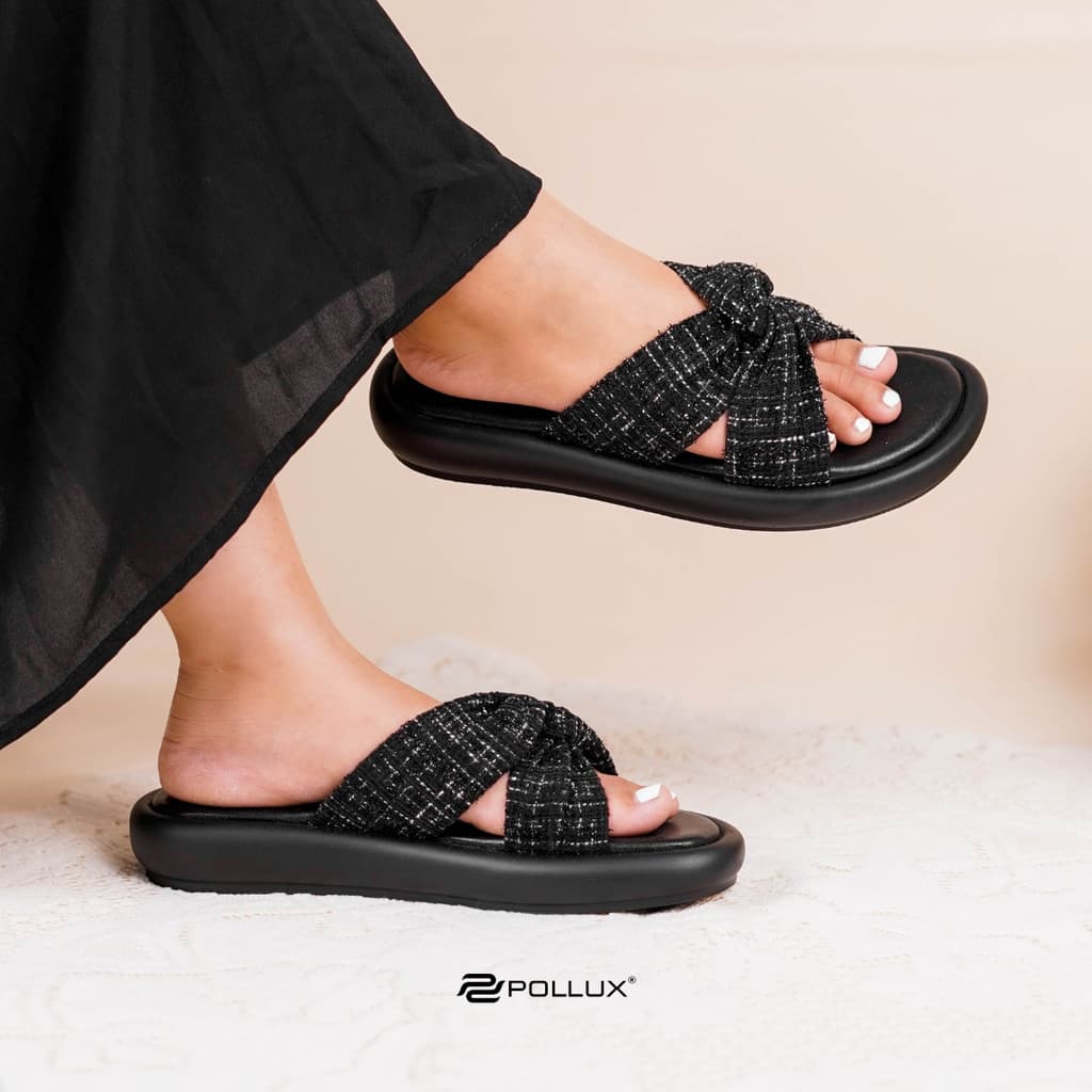 Thumbnail gambar ke-3 produk Pollux E - Wear WPOGS 28 - Sandal Wanita Bahan Kulit Asli Ringan Empuk Anti Slip