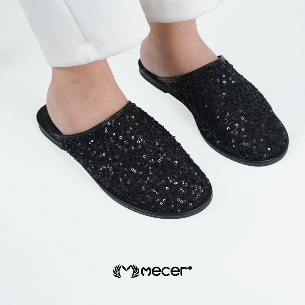 Gambar ke-9 produk Mecer Daily WAB 999-C11 Beige dan Hitam Size 36-41, Sandal Teplek Wanita Slip On Kekinian Cocok untuk Sehari-hari