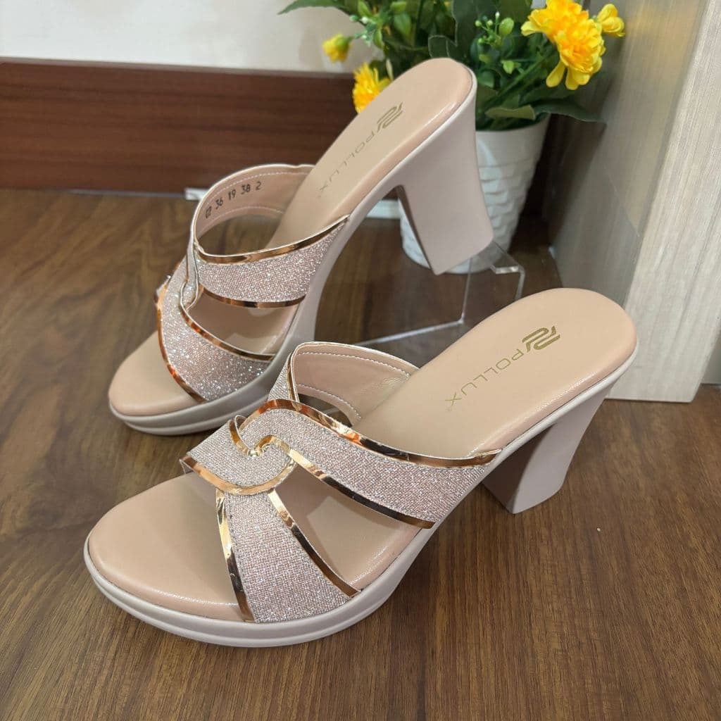 Gambar ke-7 produk Pollux Classic WPOGP 36 - Sandal Heels Pesta Wanita Kekinian Bahan Kulit Asli